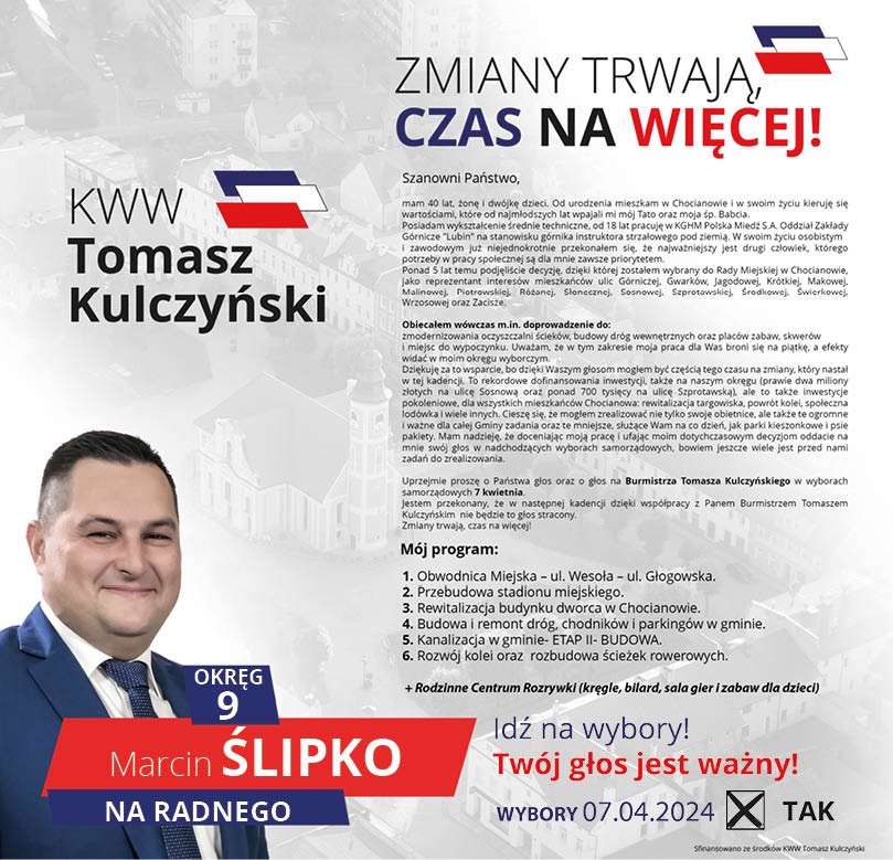 Sylwetki kandydatów do Rady Miejskiej, odc. 9: Marcin Ślipko 